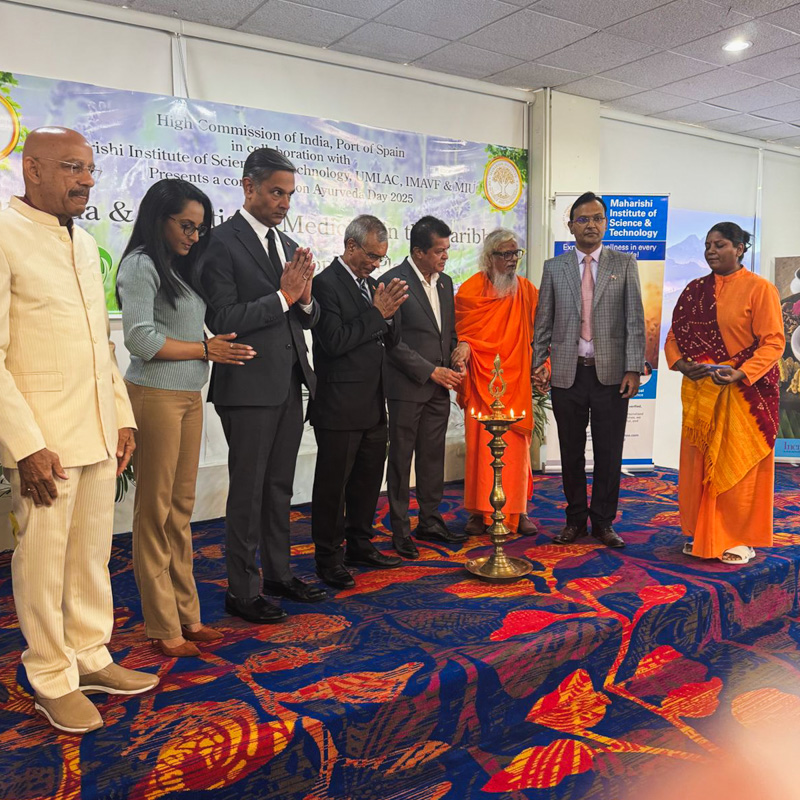 Representatives and guests during the celebration of the signing of the Memorandum of Understanding with The University of the West Indies at the High Commission of India, Port of Spain, Trinidad and Tobago.